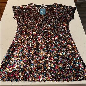 Sequin Mini Dress - Multicolor